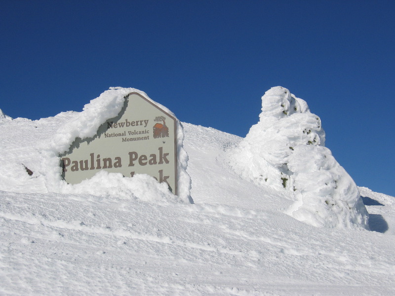 Summit marker, South Paulina Peak